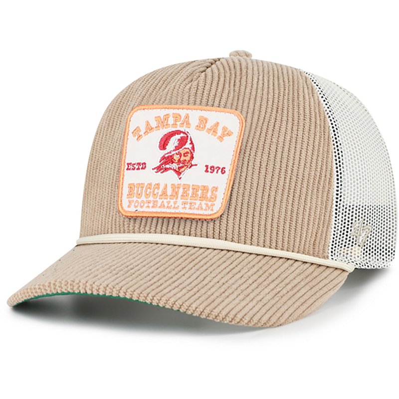 Men's '47 Khaki Tampa Bay Buccaneers Throwback Cordlandia Hitch Adjustable Hat
