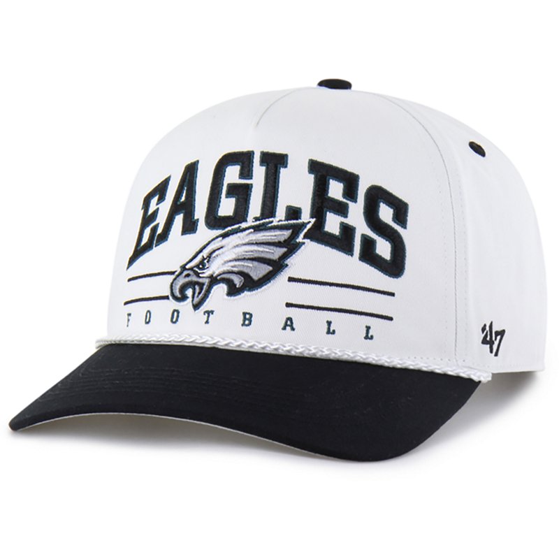 '47 Brand Men's White/Black Philadelphia Eagles Roscoe Two-Toned Hitch Adjustable Hat - White, Black