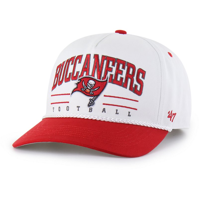 '47 Brand Men's White/Red Tampa Bay Buccaneers Roscoe Two-Toned Hitch Adjustable Hat - White, Red