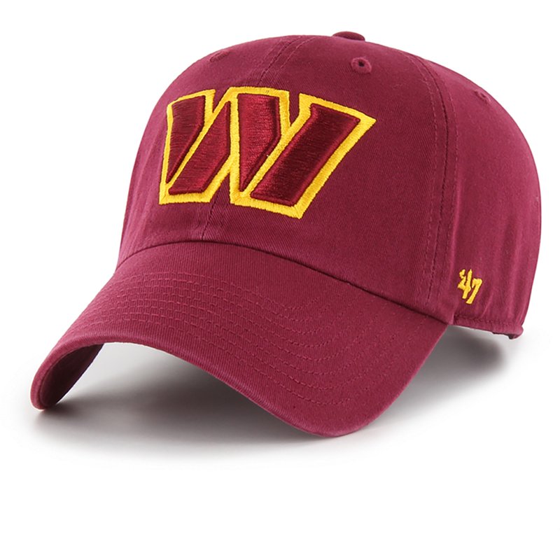 Youth '47 Burgundy Washington Commanders Logo Clean Up Adjustable Hat