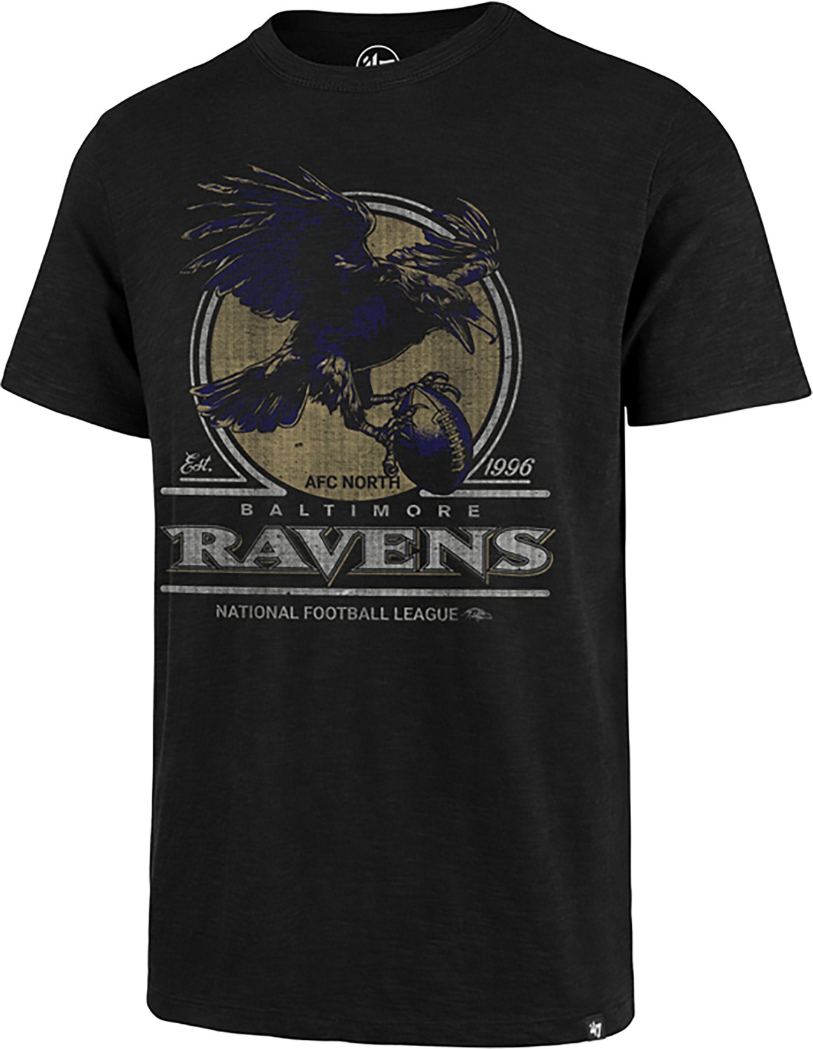 '47 Men's Baltimore Ravens Emblem Mark Scrum Short Sleeve T-shirt