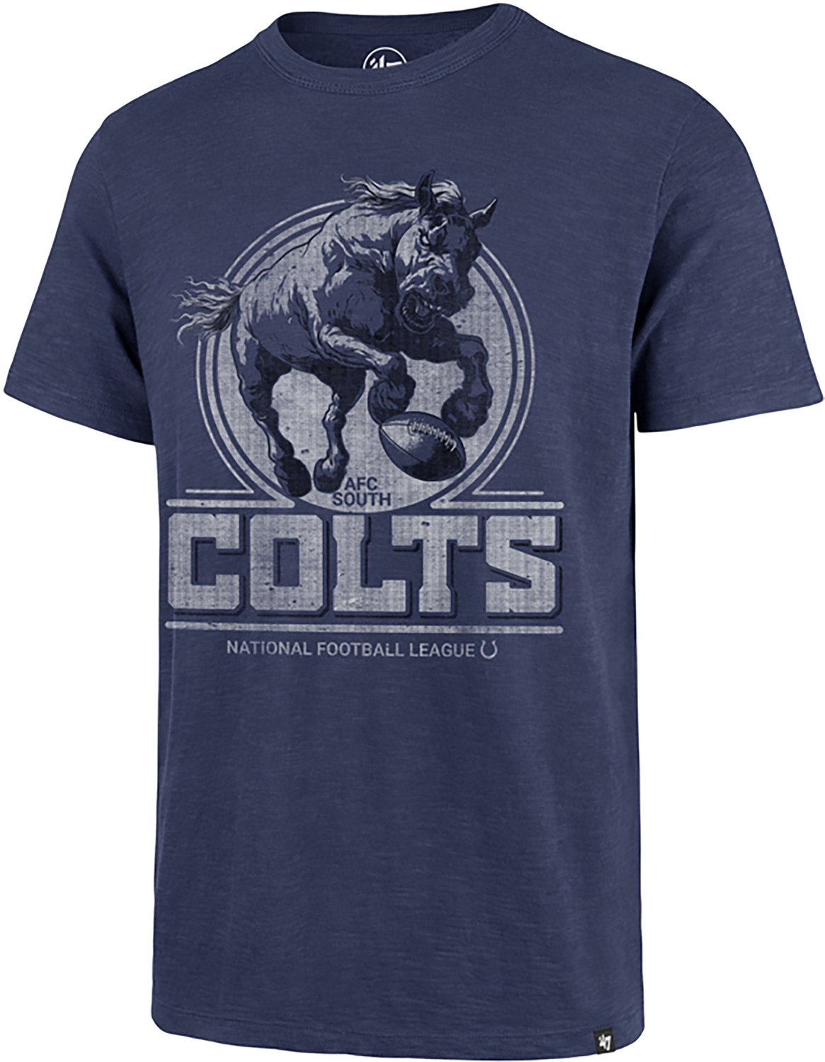 '47 Men's Indianapolis Colts Emblem Mark Scrum Short Sleeve T-shirt