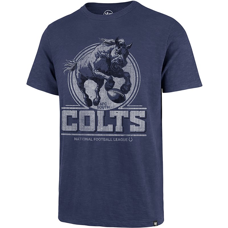 '47 Men's Indianapolis Colts Emblem Mark Scrum Short Sleeve T-shirt