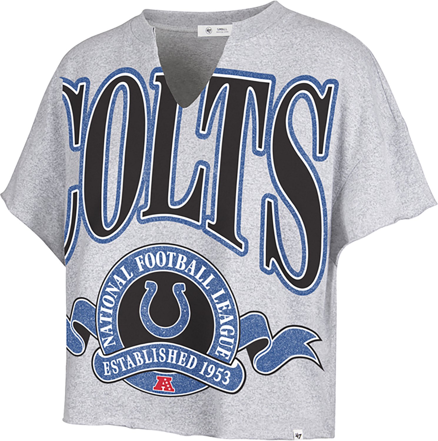 '47 Women's Colts Oversized Notch Neck Short Sleeve T-shirt