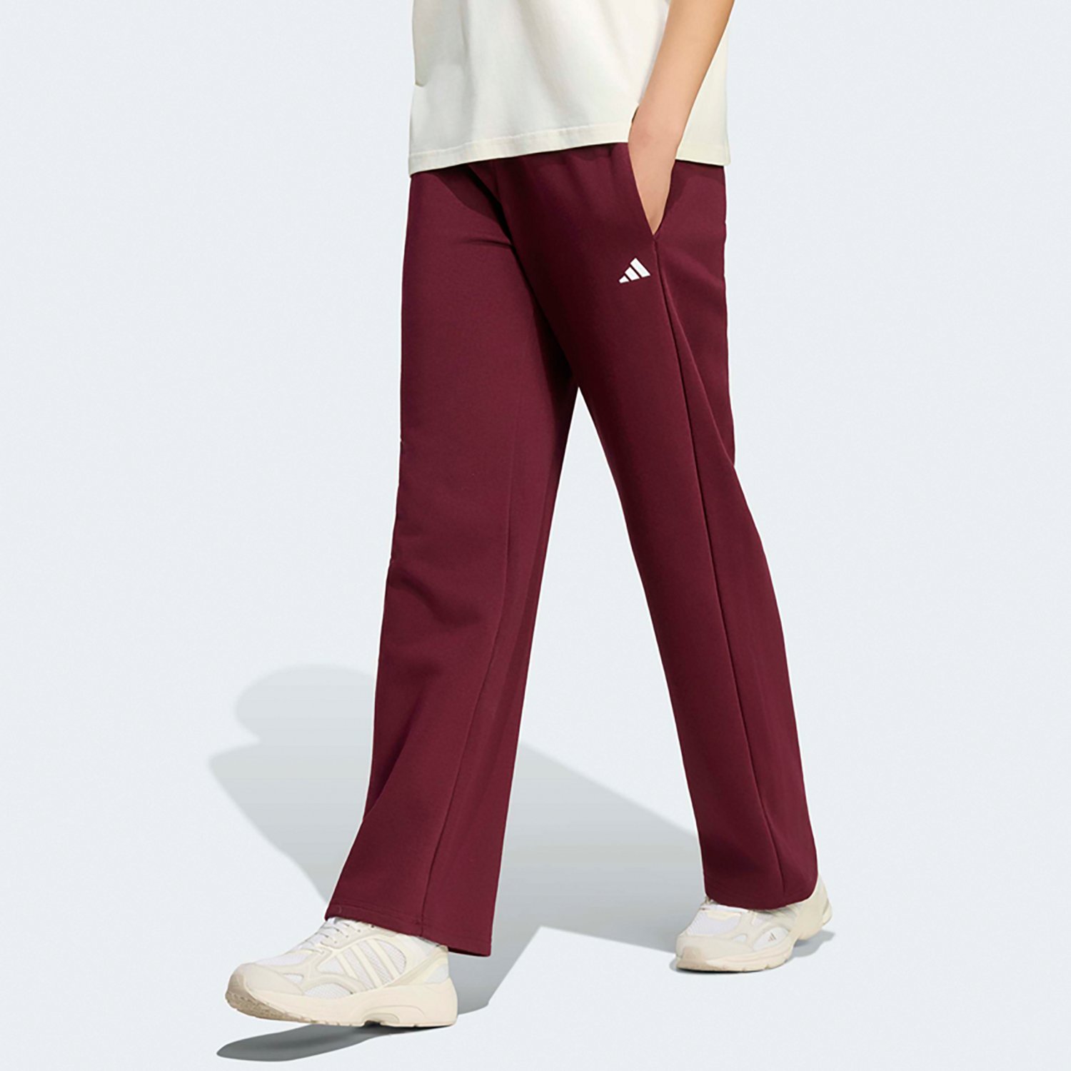 adidas Women's Essentials Small Logo Feel Cozy Open Hem Pants