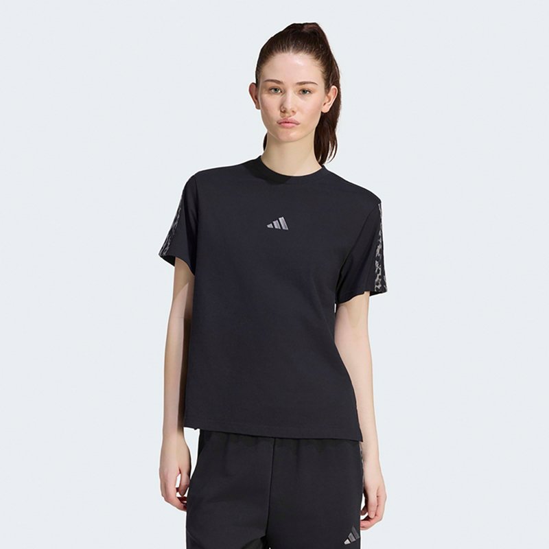adidas Women's Seasonal Essentials Crewneck T-Shirt - Black/multicolor/grey Four