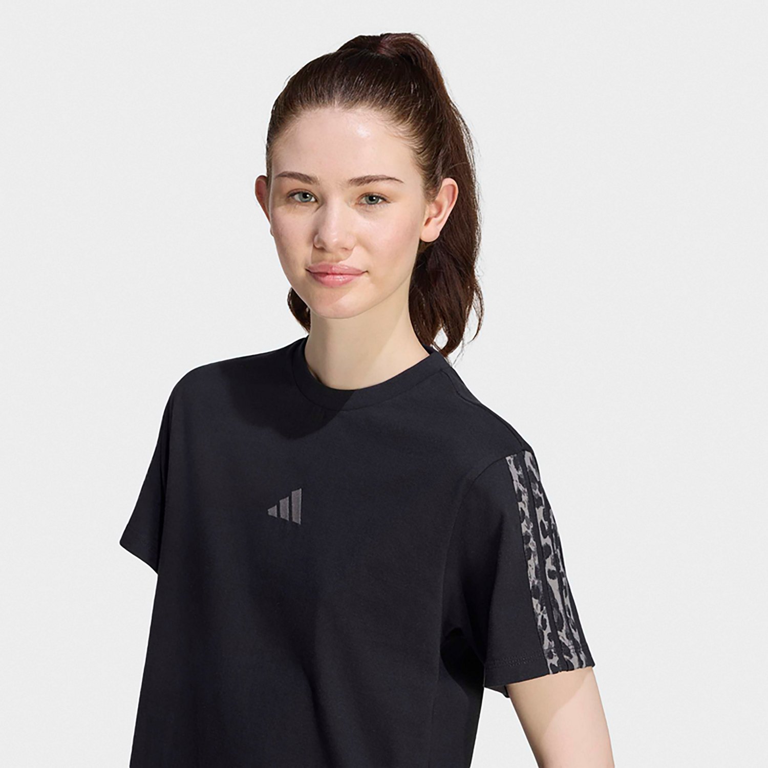 adidas Women’s Animal Print 3-Stripes T-shirt - view number 3