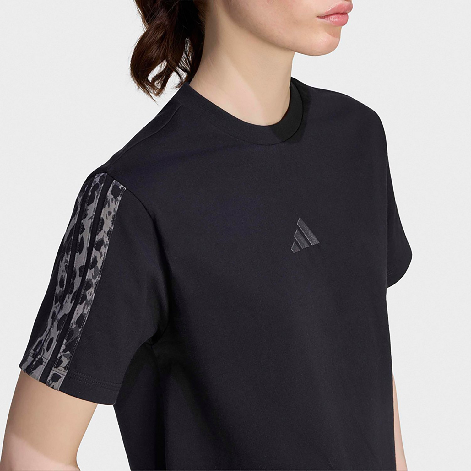 adidas Women’s Animal Print 3-Stripes T-shirt - view number 4