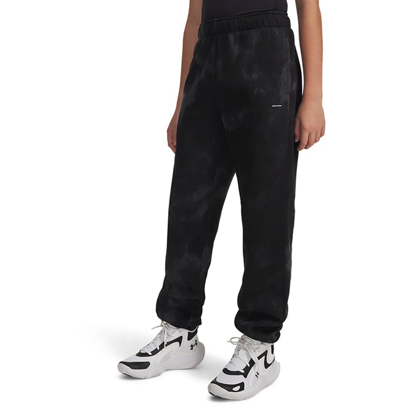 Under Armour Boys' Icon Fleece Washed Gym Pant, Medium, Mod Gray/Black
