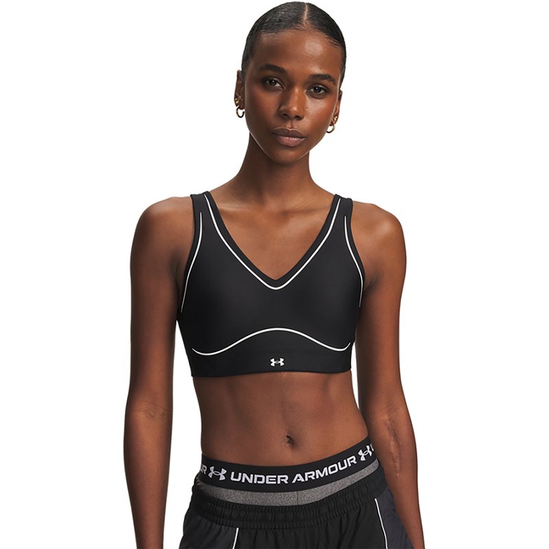 Under Armour Women's Infinity Mid Contour Sports Bra, XS (A-C), Black/White
