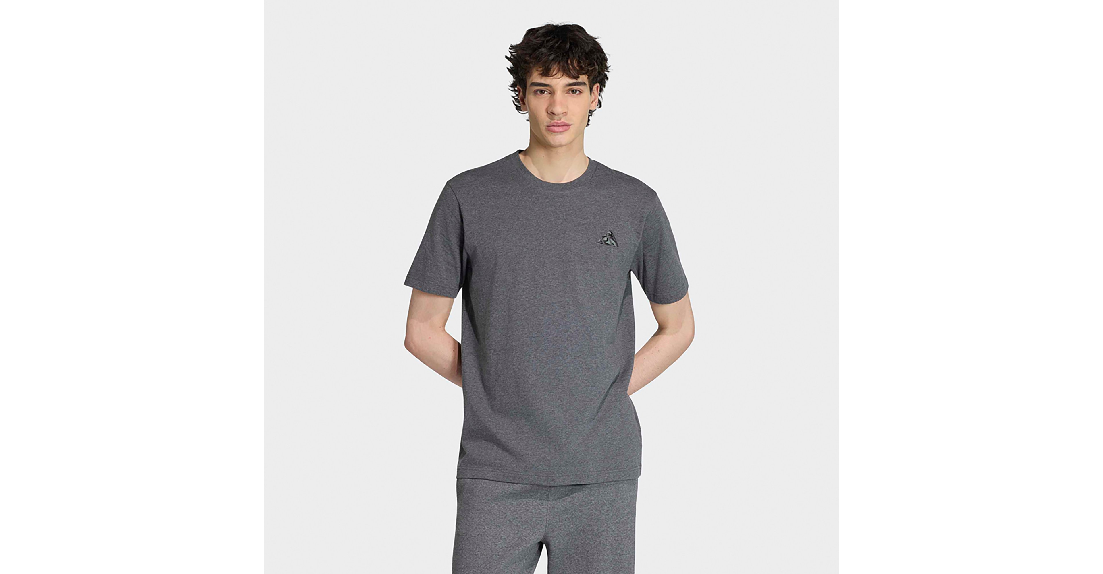 adidas Men’s Camo Embroidered Small Logo Graphic T‑Shirt