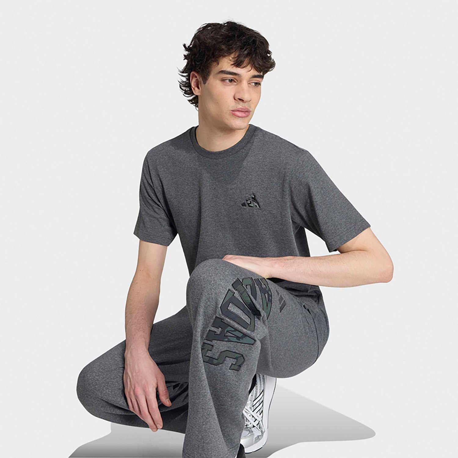 adidas Men’s Camo Embroidered Small Logo Graphic T‑Shirt - view number 3