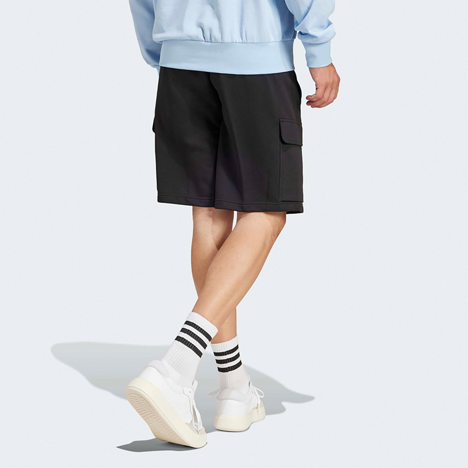 adidas Men’s Essentials Feel Cozy Fleece Cargo Shorts 10 in - view number 2