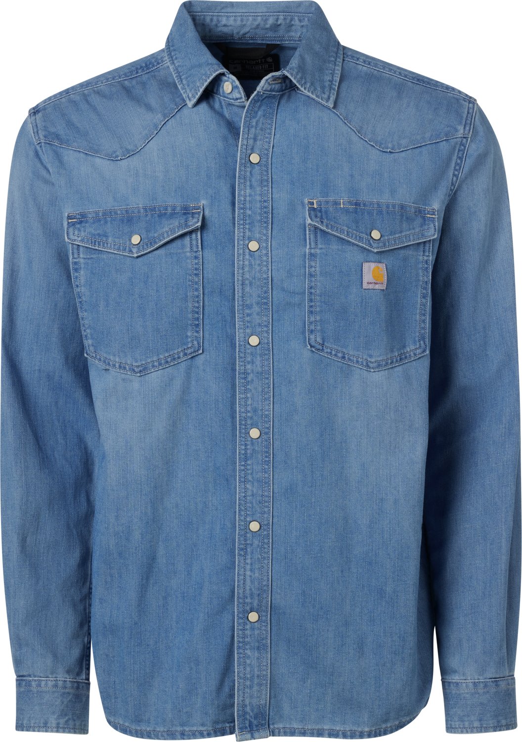 Carhartt Men's Montana Relaxed Fit Midweight Denim Long Sleeve Snap Front Shirt