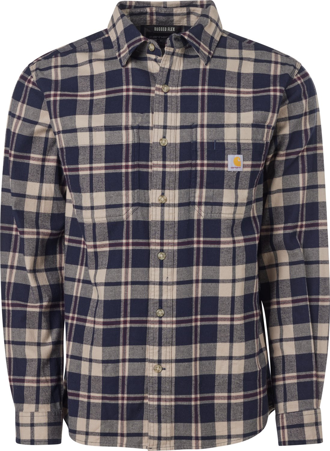 Carhartt Men's Rugged Flex™ Relaxed Fit Midweight Flannel Long-Sleeve Plaid Shirt - view number 6