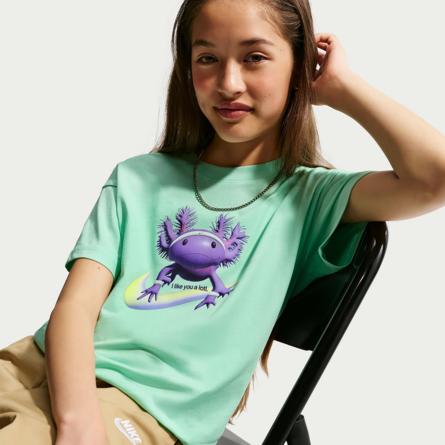 Nike Girls' Sportswear Boxy Photo Xoloto Graphic T-shirt - view number 5