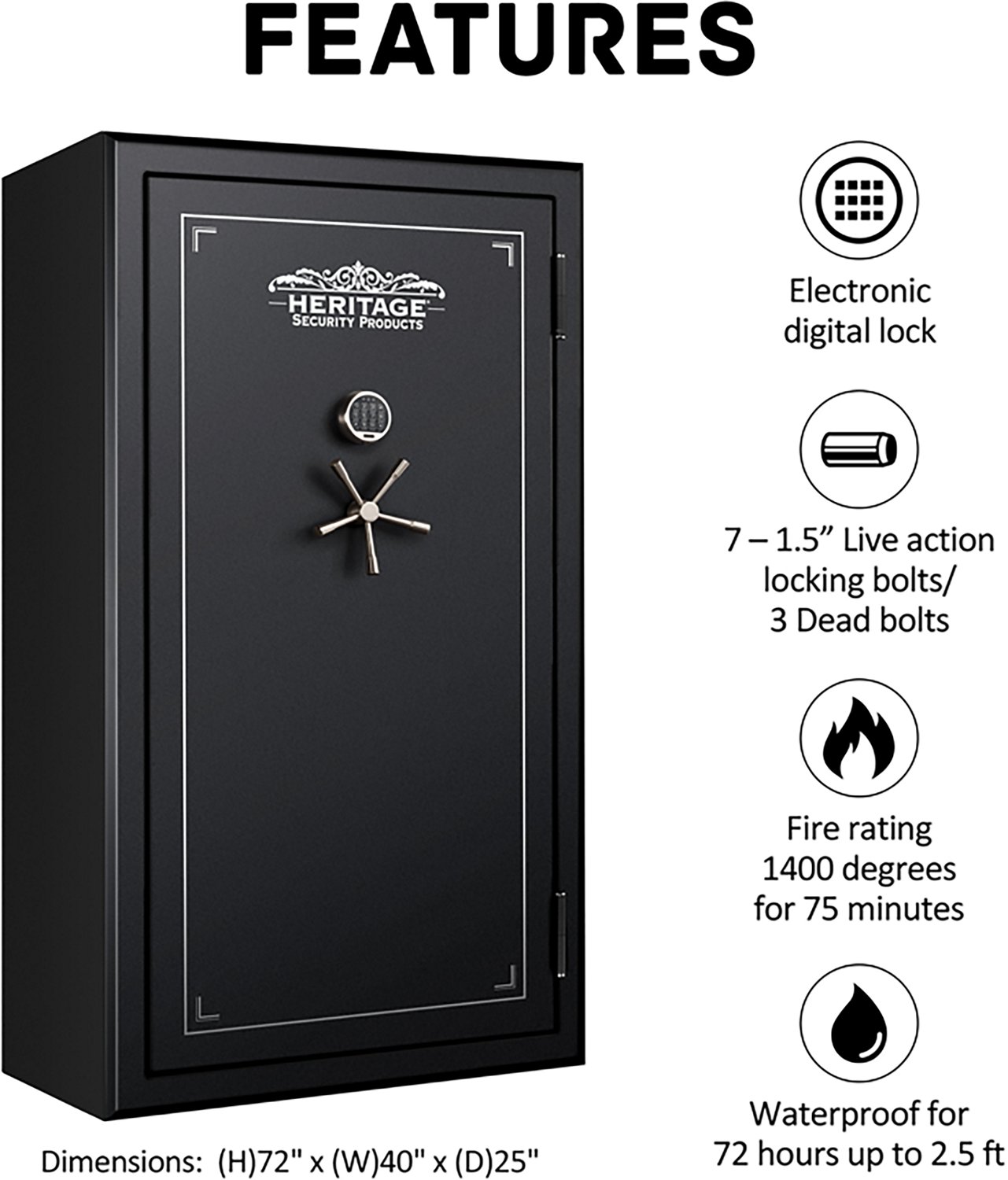 Fortress Heritage 64-Long Gun Safe - view number 4