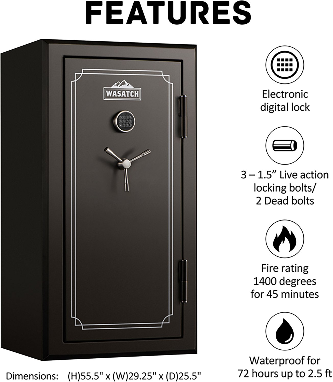 Fortress Wasatch 40-Long Gun Safe - view number 4