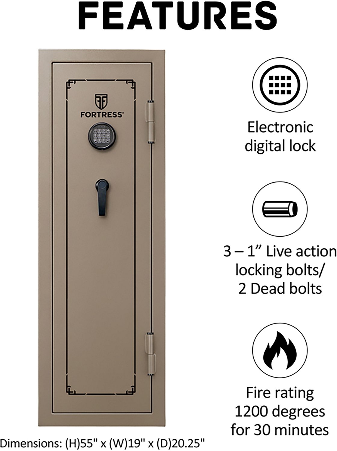 Fortress Fireproof 16-Long Gun Safe - view number 4
