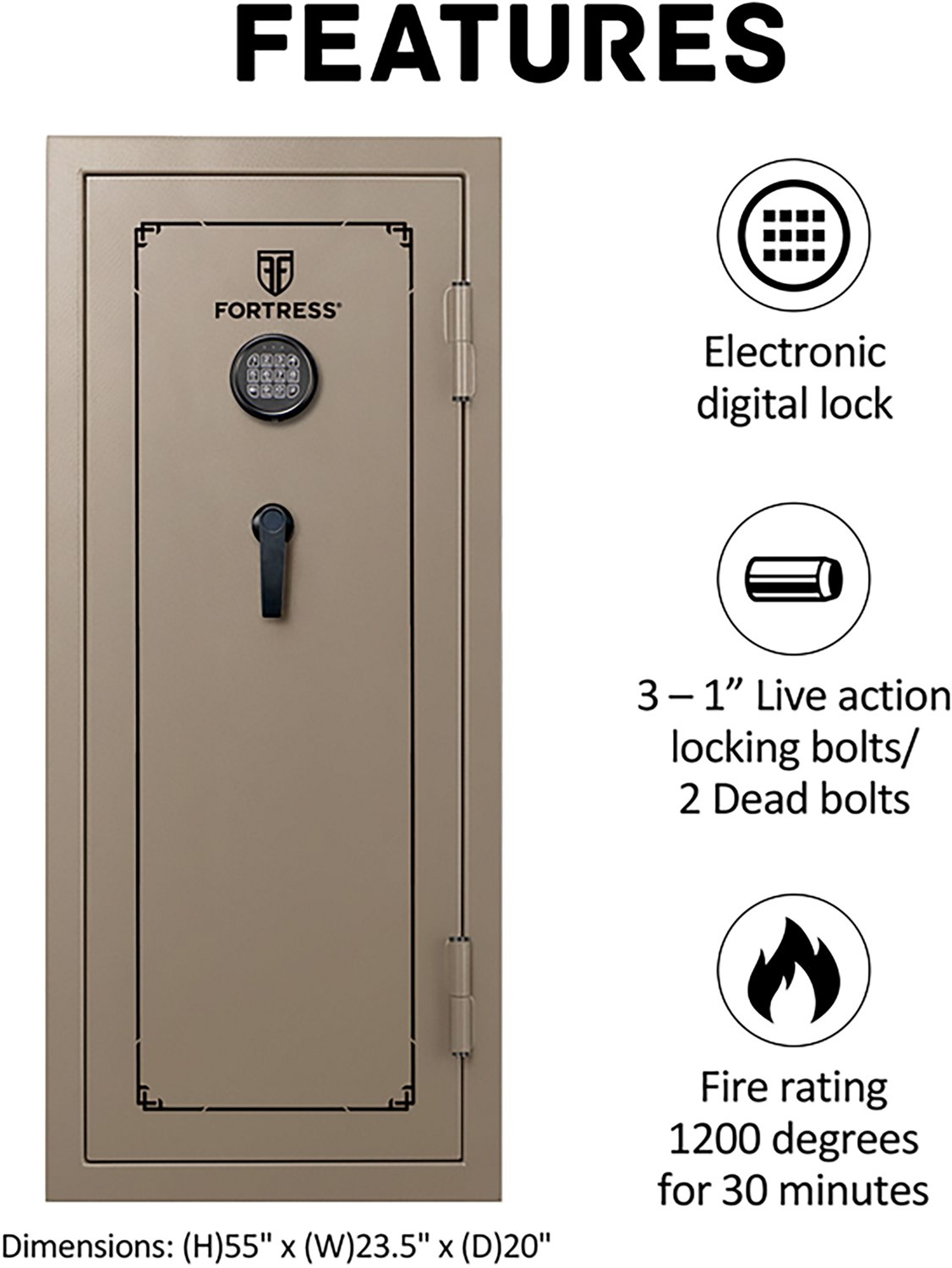 Fortress Fireproof 24-Long Gun Safe - view number 4