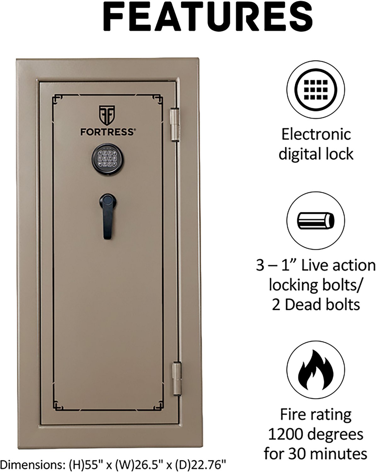 Fortress Fireproof 36-Long Gun Safe - view number 4