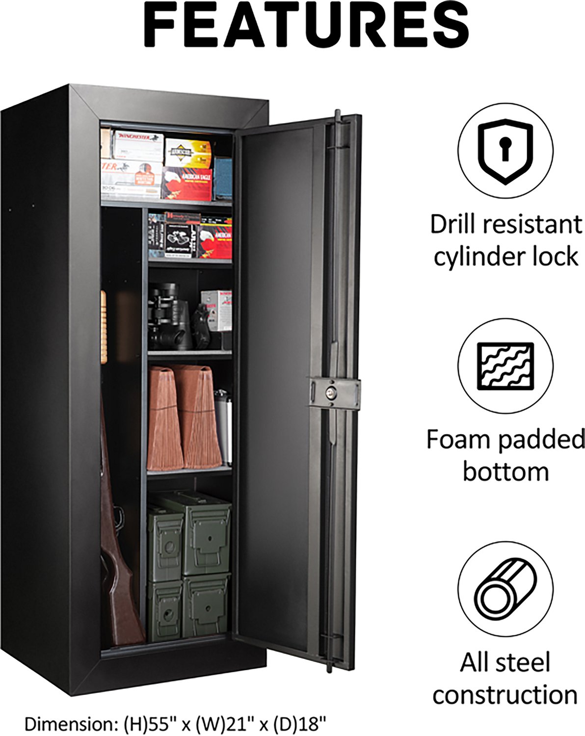 Fortress 18- to 24-Gun Modular Gun Cabinet - view number 4