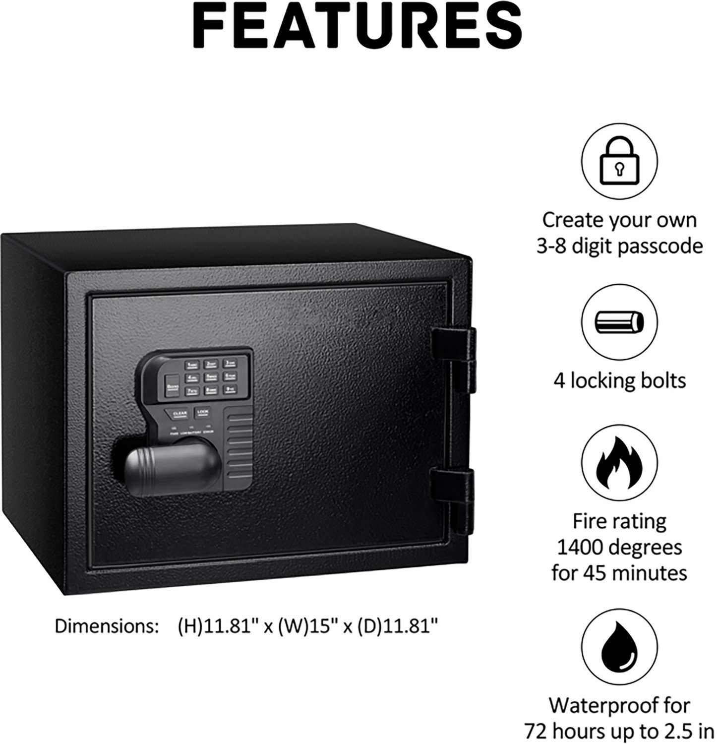 Fortress Personal Fireproof and Waterproof Safe - view number 5