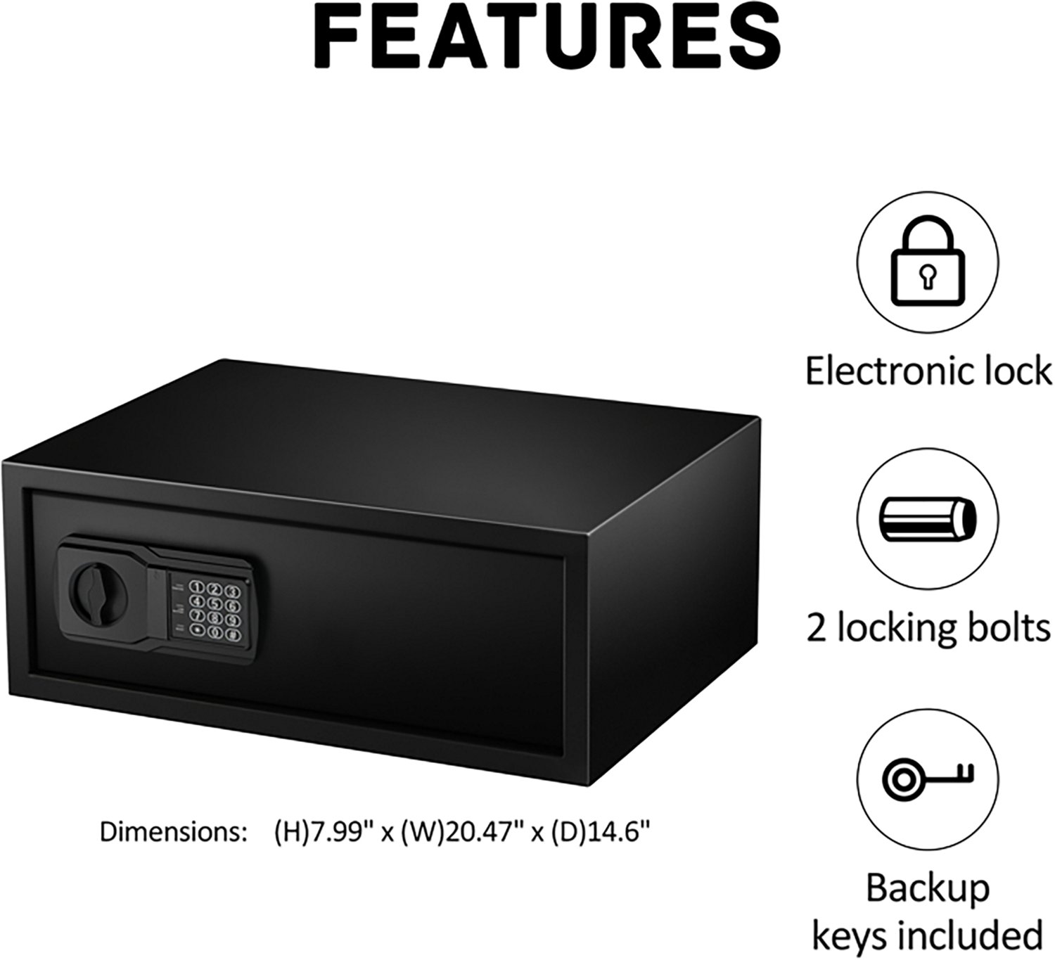Fortress Quick Access Personal Safe with Electronic Lock