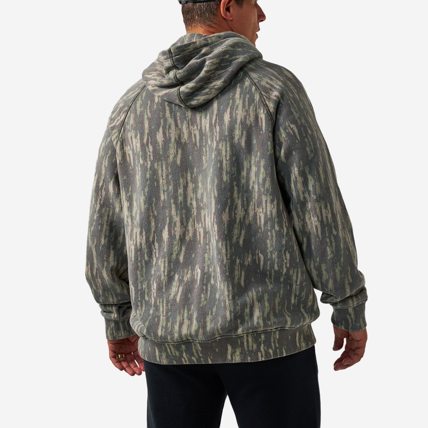 BURLEBO Men's Midland Camo Vintage Washed Fleece Hoodie - view number 2