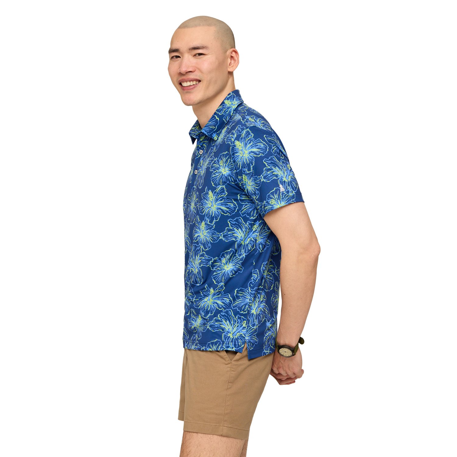 Chubbies Men's The Risk It or Hibiscus Performance Polo - view number 3