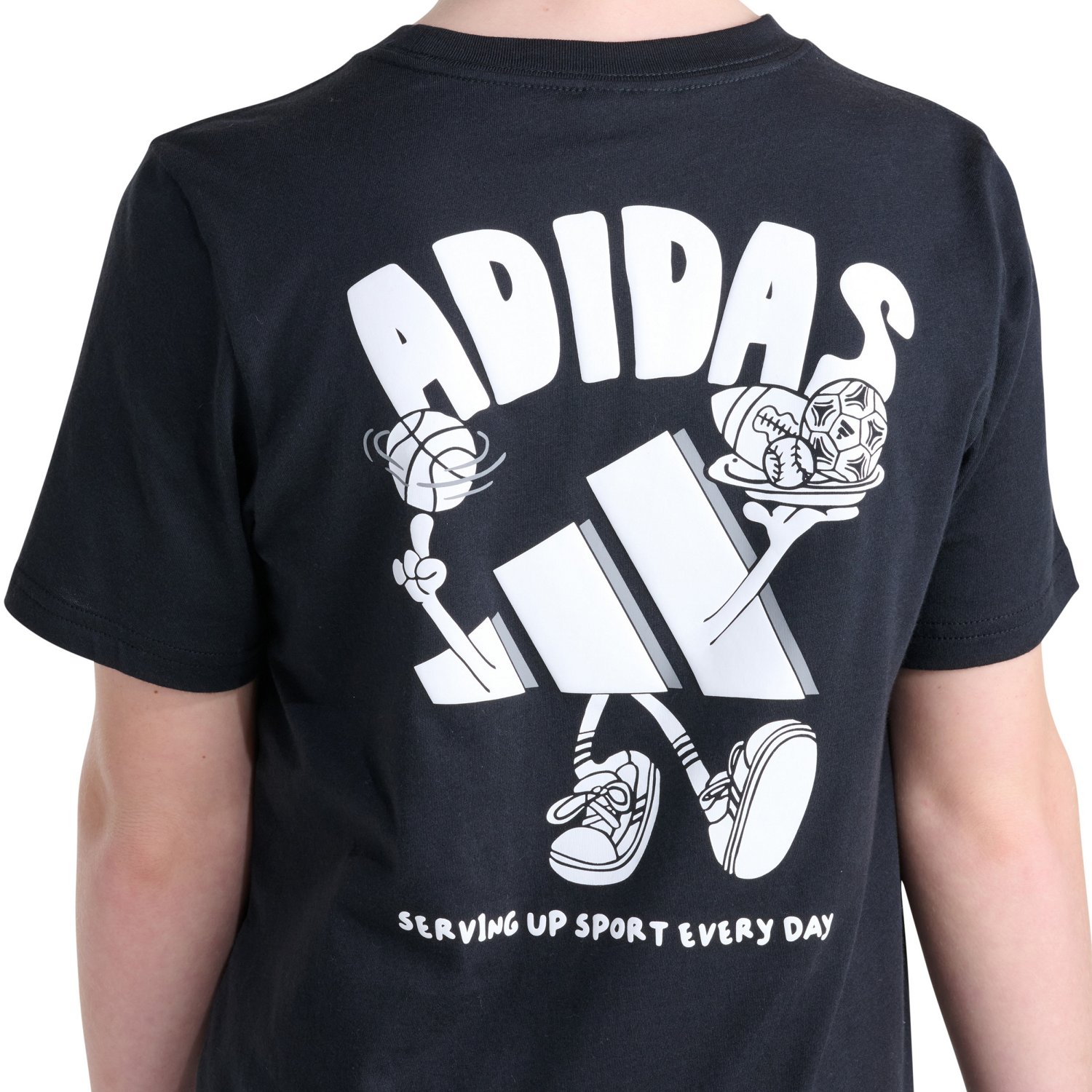 adidas Boys’ Serving Up Sport Graphic T‑Shirt