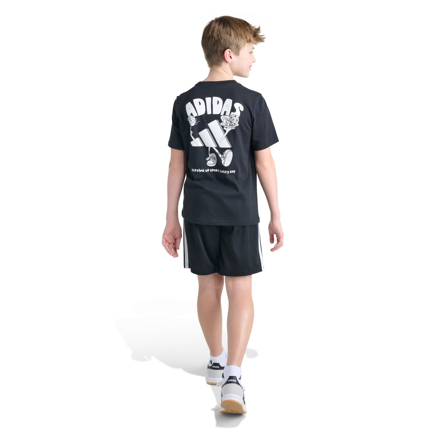 adidas Boys’ Serving Up Sport Graphic T‑Shirt