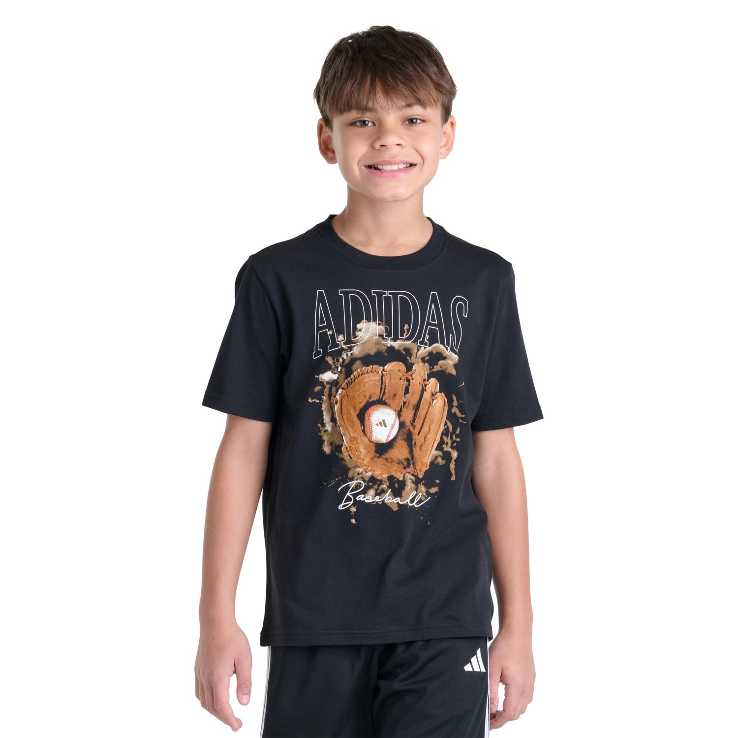adidas Boys’ Baseball Glove Graphic T‑Shirt