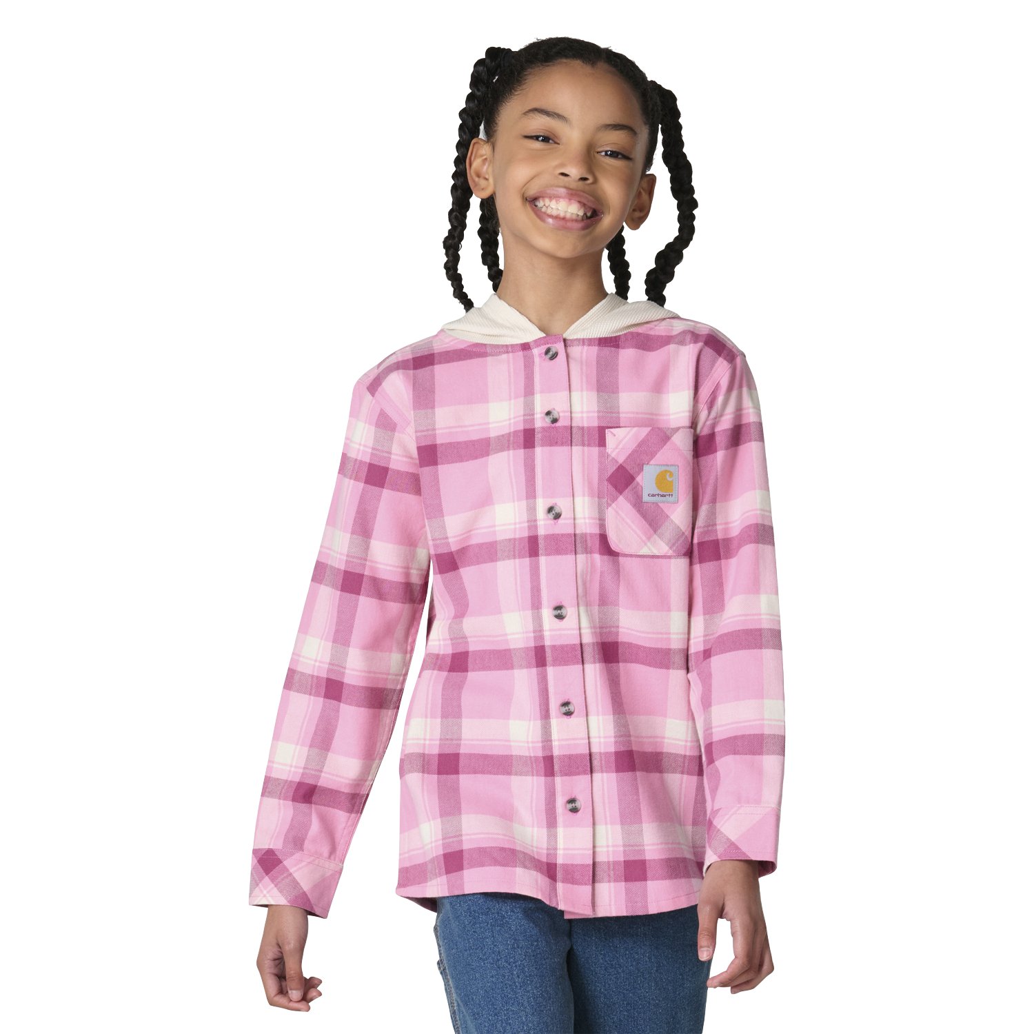 Carhartt Girls’ Hooded Flannel Shirt