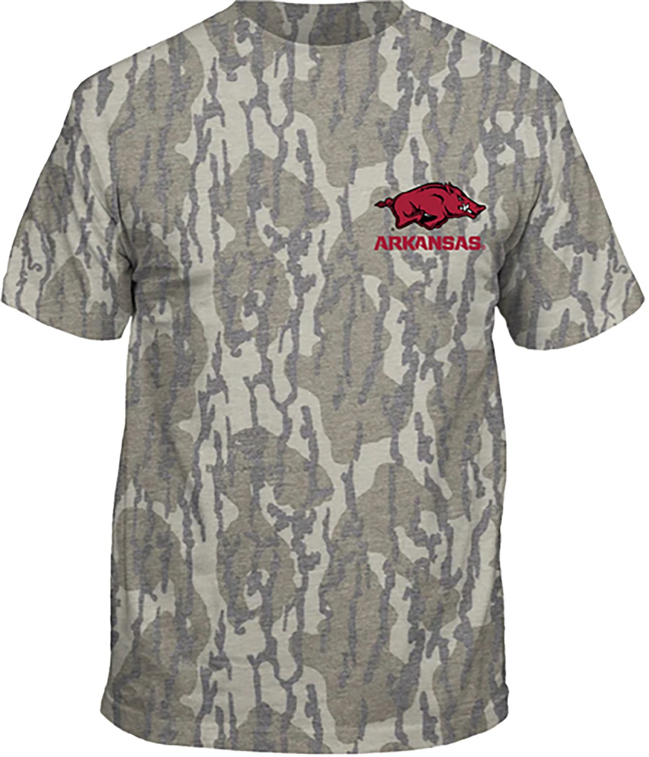 New World Graphics Men's Arkansas Hog Life Bottomland Camo DS SS Tee - view number 2