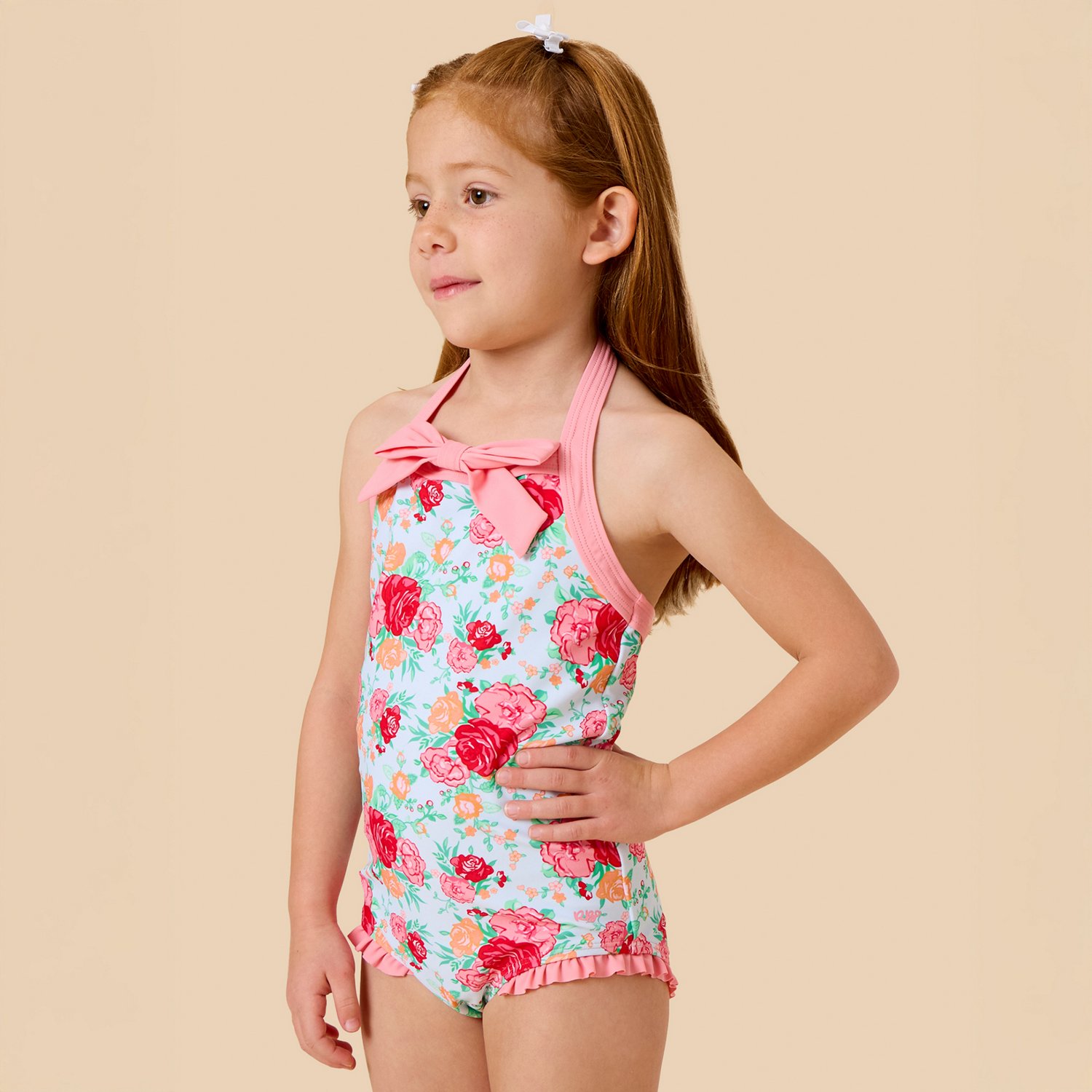 RuffleButts Girls’ Halter One Piece Swimsuit