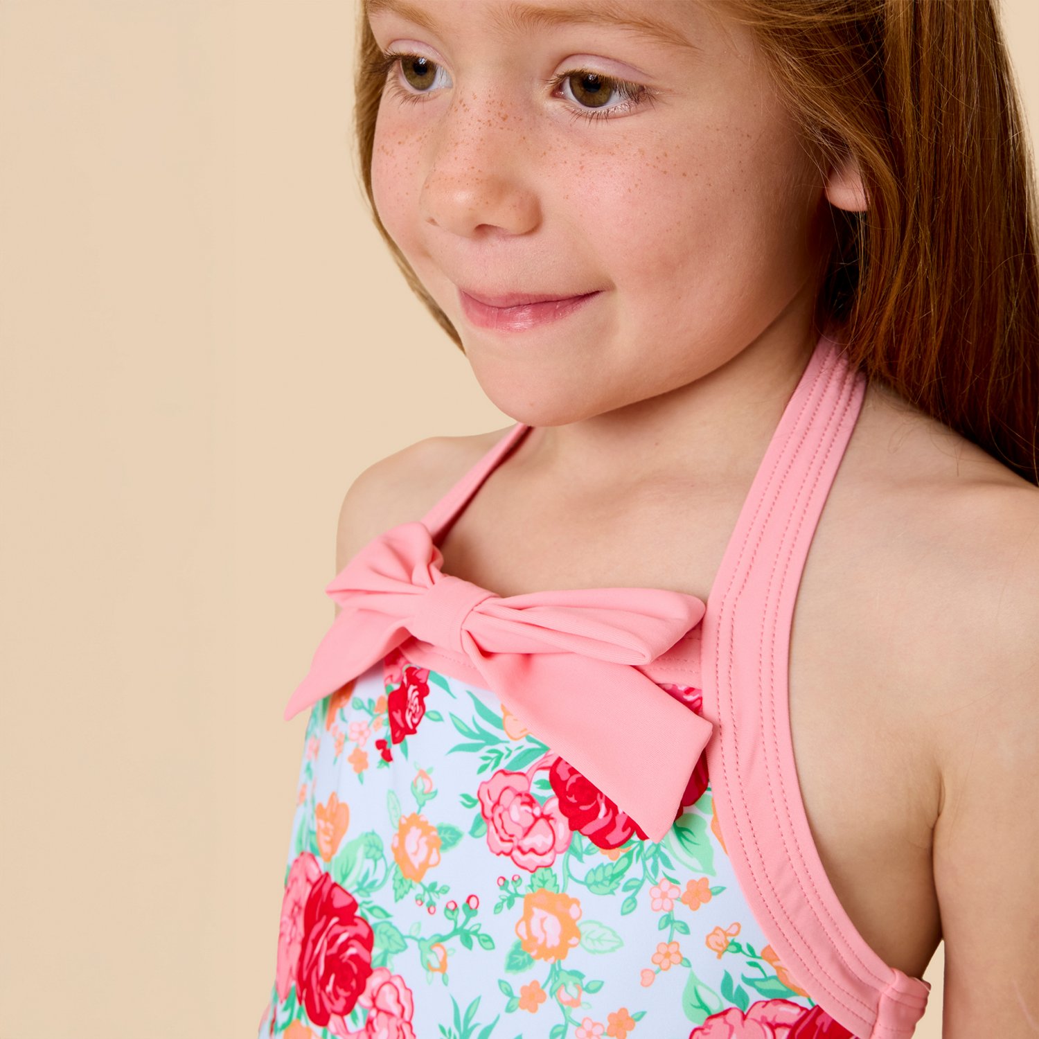 RuffleButts Girls’ Halter One Piece Swimsuit