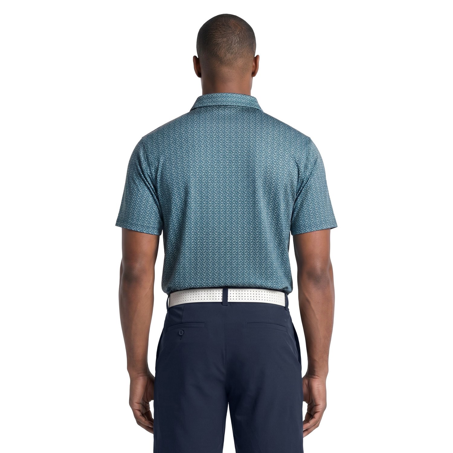 PGA Tour Men's Short Sleeve Golf Flag Geo Essential Printed Polo - view number 2