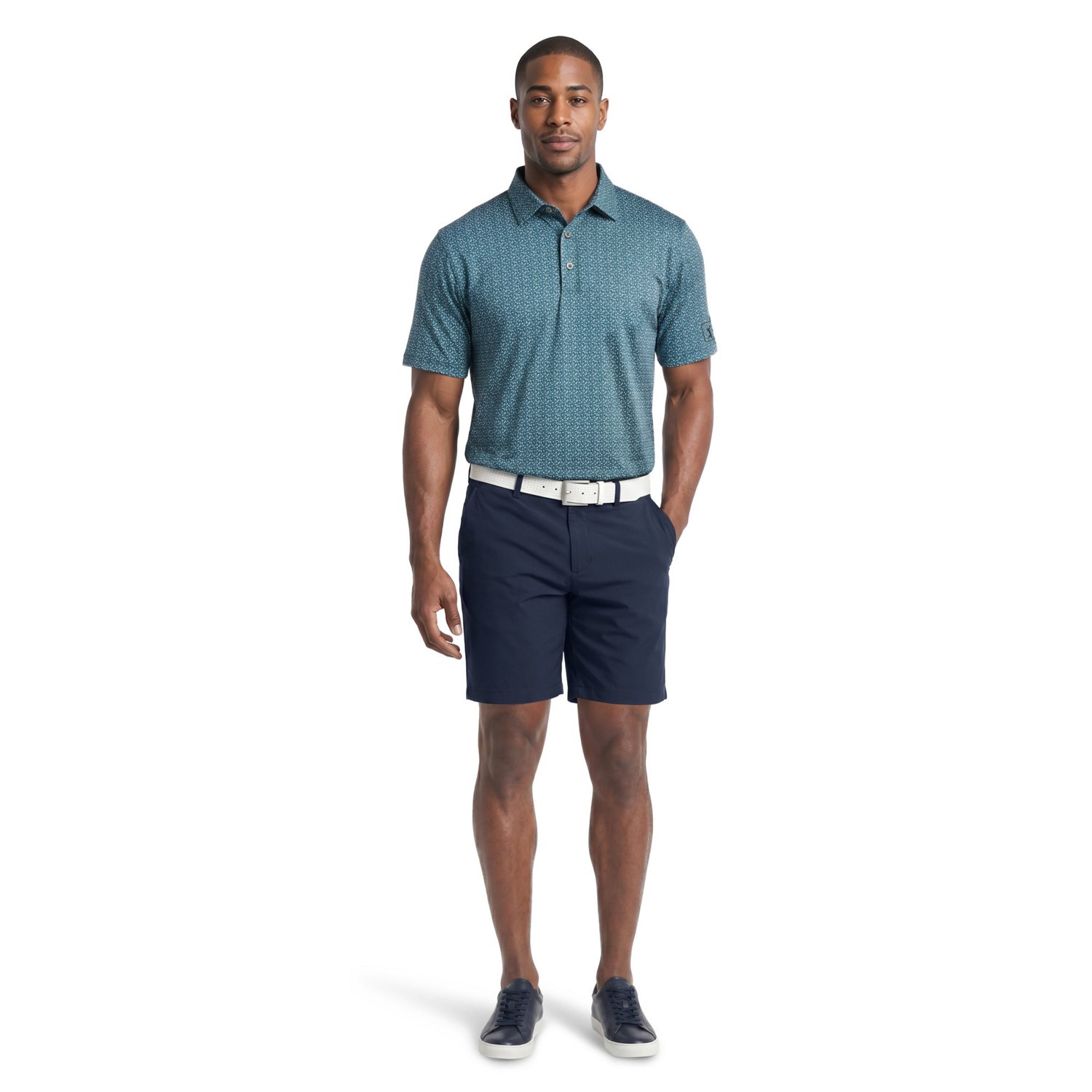 PGA Tour Men's Short Sleeve Golf Flag Geo Essential Printed Polo - view number 4