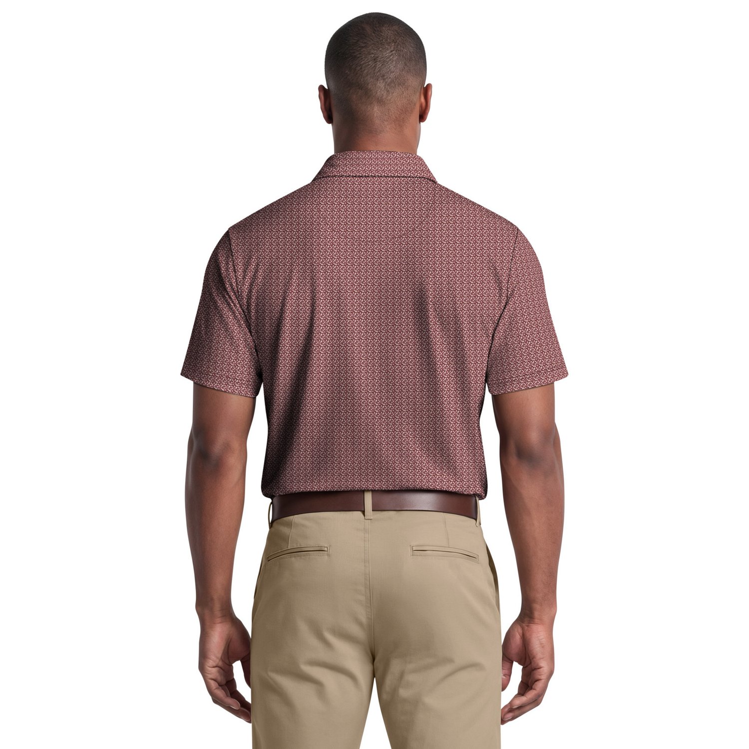 PGA Tour Men's Short Sleeve Golf Flag Geo Essential Printed Polo - view number 2