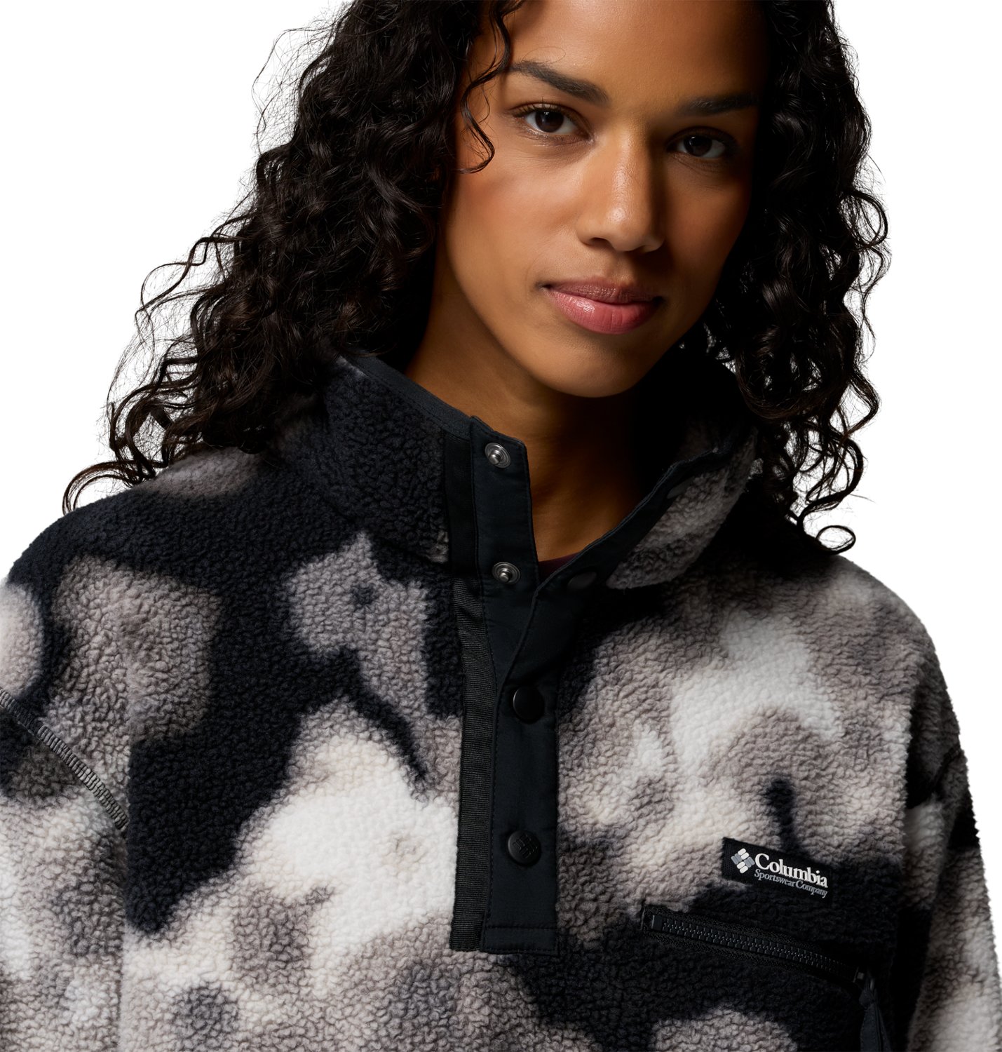Columbia Sportswear Women's Helvetia II Printed Cropped 1/2 Snap Fleece Pullover                                                 - view number 4