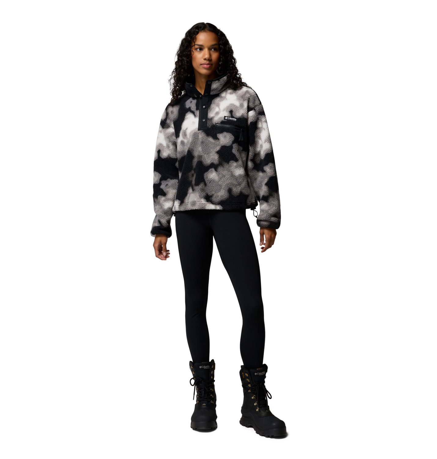 Columbia Sportswear Women's Helvetia II Printed Cropped 1/2 Snap Fleece Pullover                                                 - view number 6