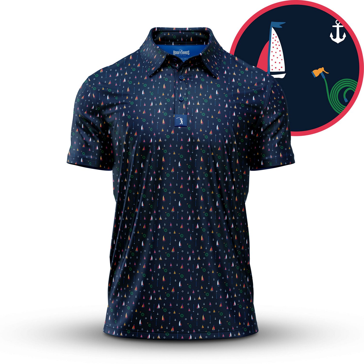 Bogey Bros Men's Boats and Hose Polo Shirt
