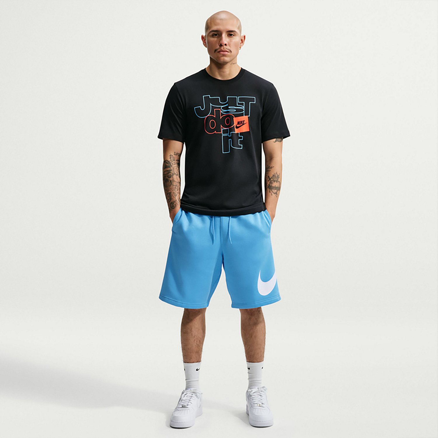 Nike Men's Club Brushed Fleece Graphic Shorts 7 in.