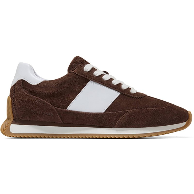Cole Haan Women's Grand Crosscourt Davie Runner Lace-Up Sneakers - Fondue Fudge Suede