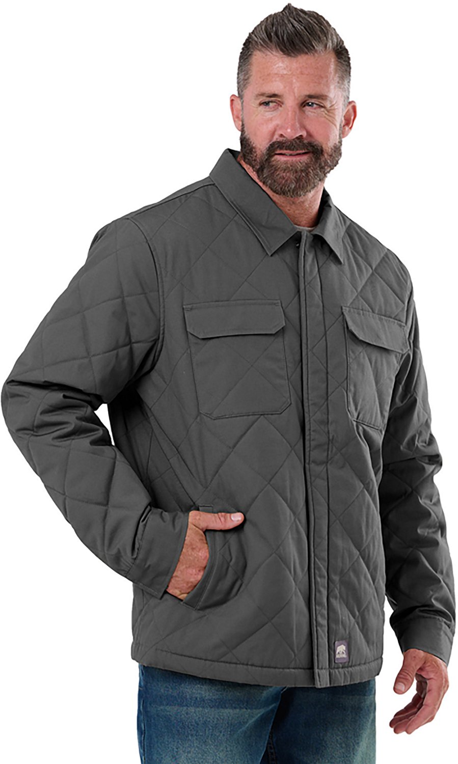 Berne Men's Quilted Water Repellent Shirt Jacket
