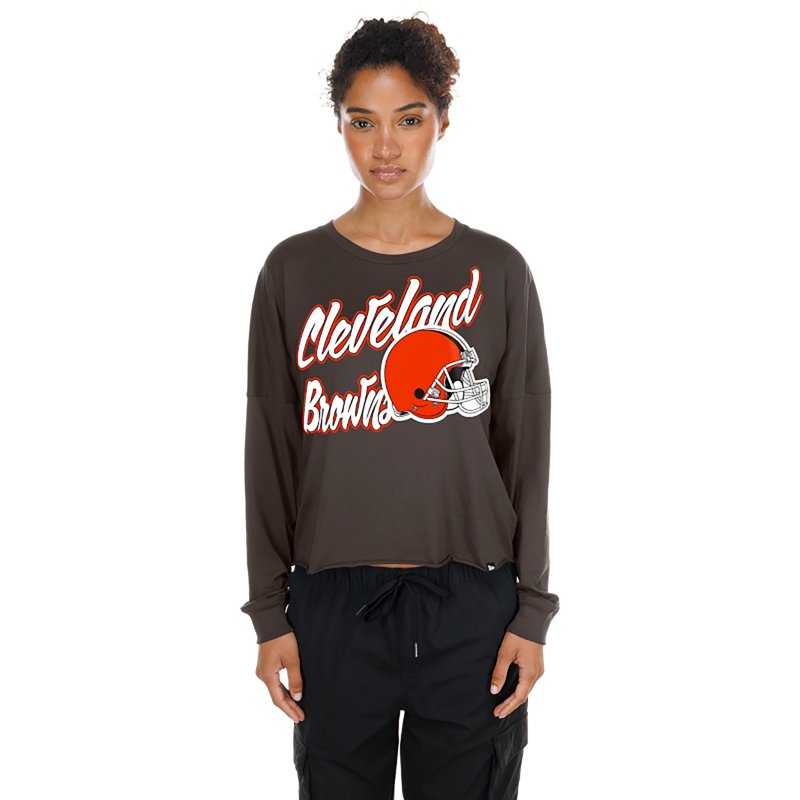 New Era Women's Cleveland Browns Fan Collection Long Sleeve Graphic T-shirt