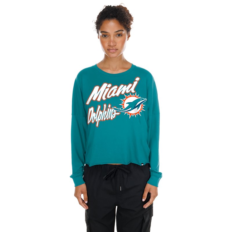 New Era Women's Miami Dolphins Fan Collection Long Sleeve Graphic T-shirt
