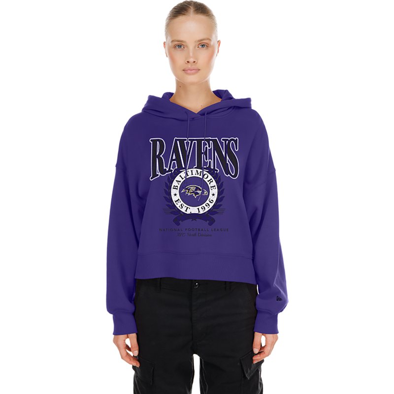 New Era Women's Baltimore Ravens Cropped Hoodie