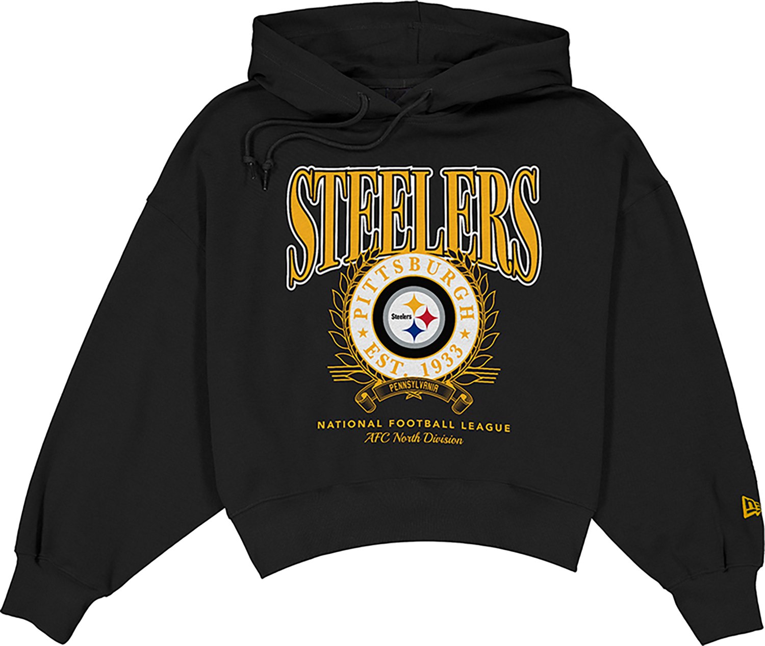 New Era Women's Pittsburgh Steelers Cropped Hoodie - view number 3